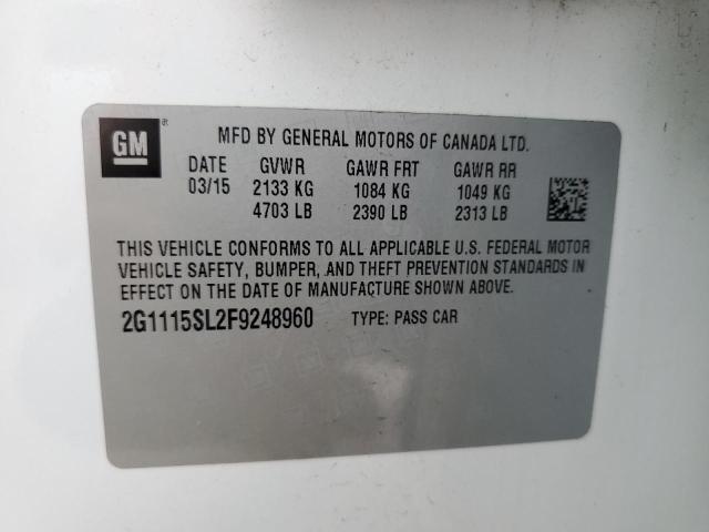 Photo 10 from auction – 2015 CHEVROLET IMPALA LT with VIN 2G1115SL2F9248960