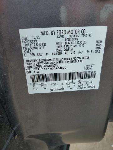 Photo 10 from auction – 2014 FORD F150 SUPER with VIN 1FTFX1EF1EFA04829