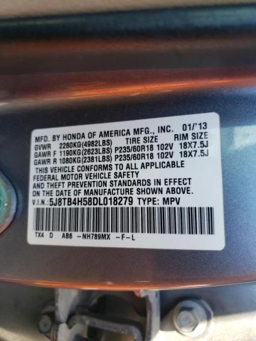Photo 10 from auction – 2013 ACURA RDX TECHNO with VIN 5J8TB4H58DL018279