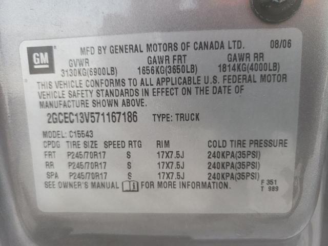 Photo 10 from auction – 2007 CHEVROLET SILVERADO with VIN 2GCEC13V571167186