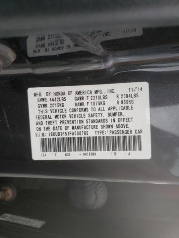Photo 10 from auction – 2015 ACURA TLX TECH with VIN 19UUB1F51FA008780