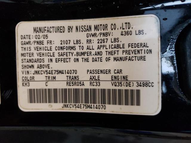 Photo 10 from auction – 2005 INFINITI G35 with VIN JNKCV54E75M414070