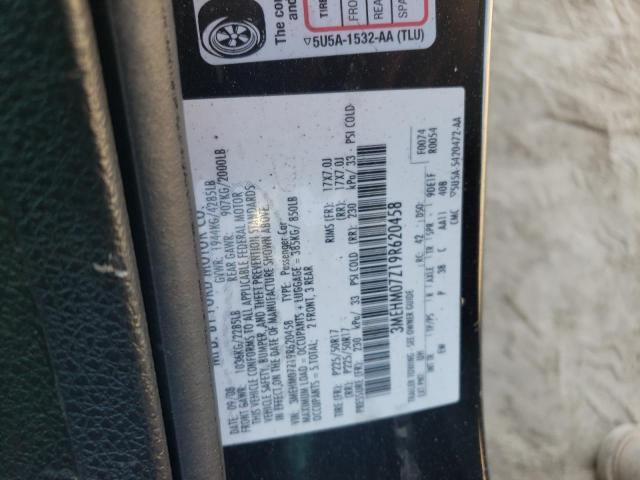 Photo 10 from auction – 2009 MERCURY MILAN with VIN 3MEHM07Z19R620458