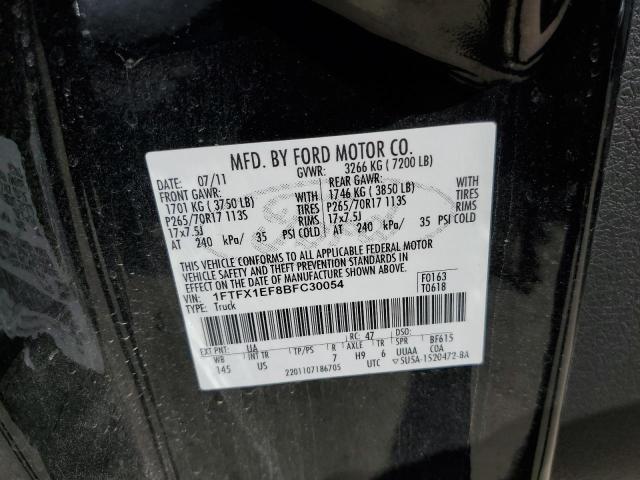 Photo 10 from auction – 2011 FORD F150 SUPER with VIN 1FTFX1EF8BFC30054
