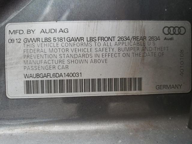 Photo 10 from auction – 2013 AUDI S4 with VIN WAUBGAFL6DA140031