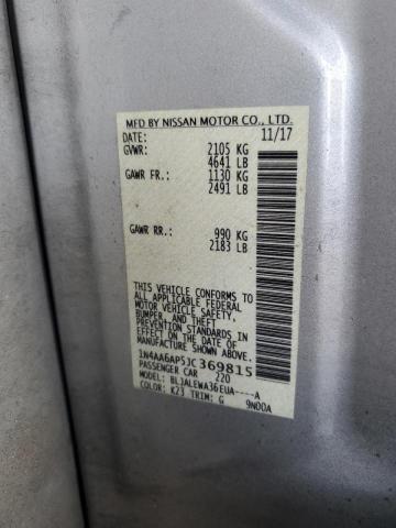 Photo 10 from auction – 2018 NISSAN MAXIMA 3.5 with VIN 1N4AA6AP5JC369815