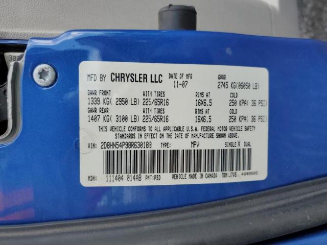Photo 10 from auction – 2008 DODGE GRAND CARA with VIN 2D8HN54P98R630188