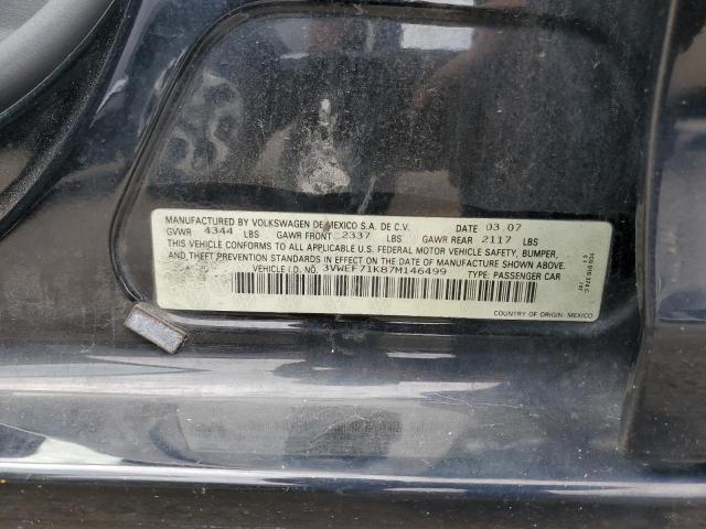 Photo 10 from auction – 2007 VOLKSWAGEN JETTA with VIN 3VWEF71K87M146499