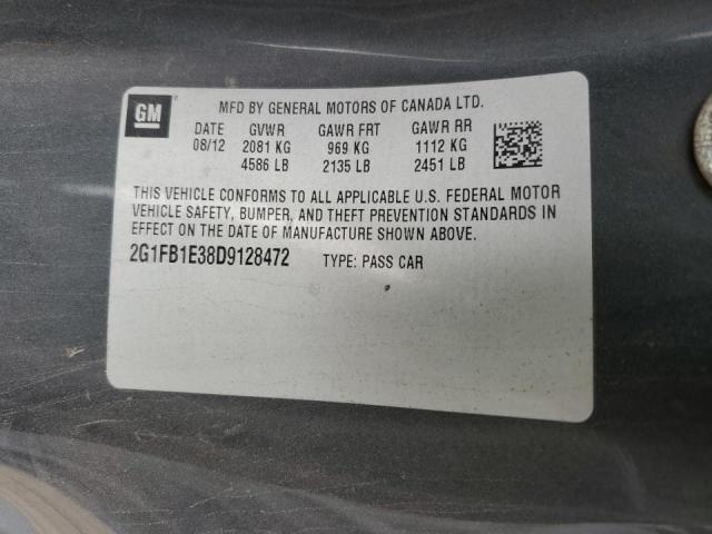 Photo 10 from auction – 2013 CHEVROLET CAMARO LT with VIN 2G1FB1E38D9128472