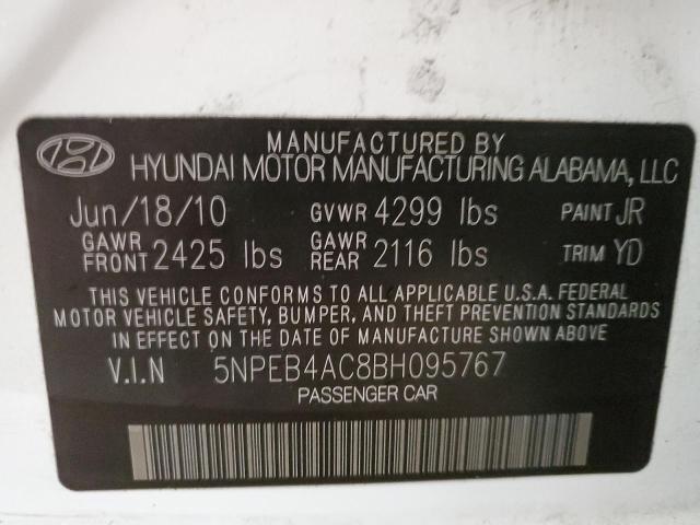 Photo 10 from auction – 2011 HYUNDAI SONATA GLS with VIN 5NPEB4AC8BH095767