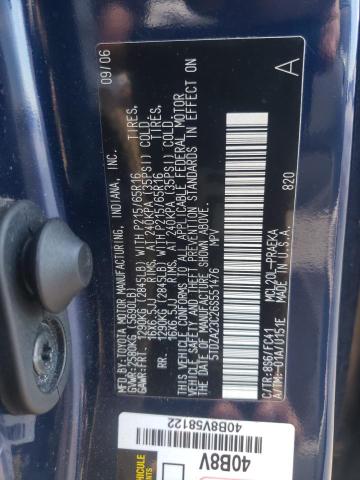 Photo 10 from auction – 2006 TOYOTA SIENNA CE with VIN 5TDZA23C26S551476