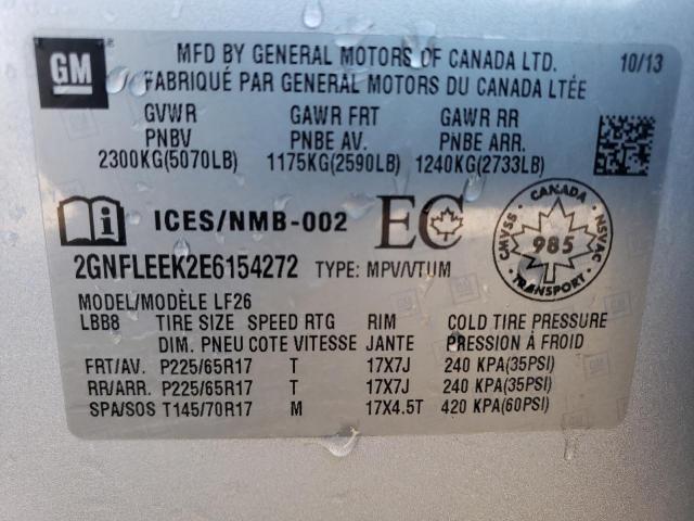 Photo 10 from auction – 2014 CHEVROLET EQUINOX LS with VIN 2GNFLEEK2E6154272