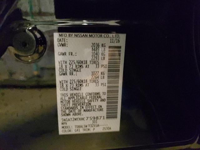 Photo 10 from auction – 2017 NISSAN ROGUE S with VIN 5N1AT2MTXHC759871