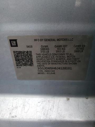 Photo 10 from auction – 2018 CHEVROLET SONIC LT with VIN 1G1JD6SH6J4128101
