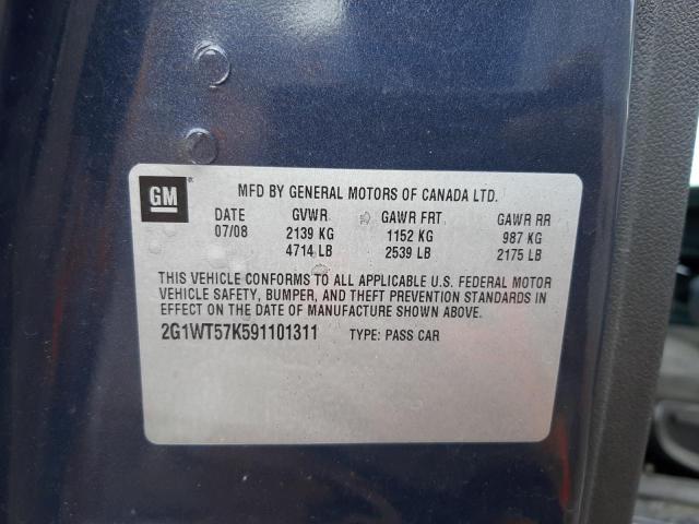 Photo 10 from auction – 2009 CHEVROLET IMPALA 1LT with VIN 2G1WT57K591101311