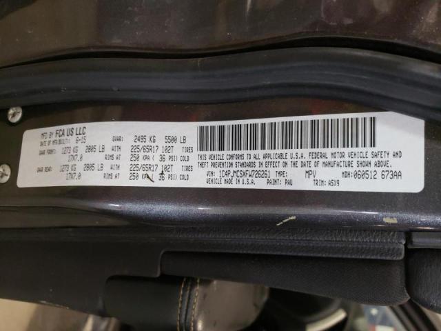 Photo 10 from auction – 2015 JEEP CHEROKEE L with VIN 1C4PJMCSXFW726261