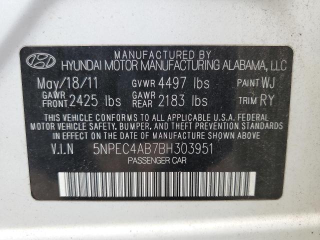 Photo 10 from auction – 2011 HYUNDAI SONATA with VIN 5NPEC4AB7BH303951