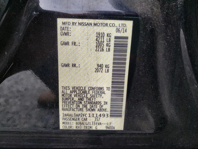 Photo 10 from auction – 2015 NISSAN ALTIMA 2.5 with VIN 1N4AL3AP2FC111493