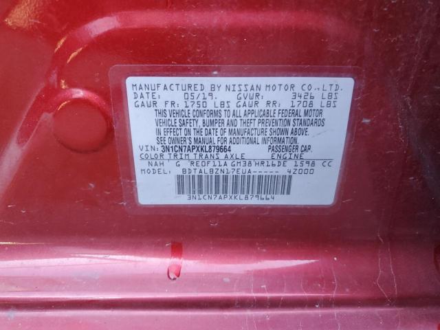 Photo 10 from auction – 2019 NISSAN VERSA S with VIN 3N1CN7APXKL879664