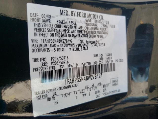 Photo 10 from auction – 2008 FORD FOCUS with VIN 1FAHP35N48W278497