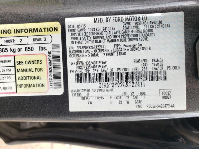 Photo 10 from auction – 2016 FORD FUSION TIT with VIN 3FA6P0K92GR122411