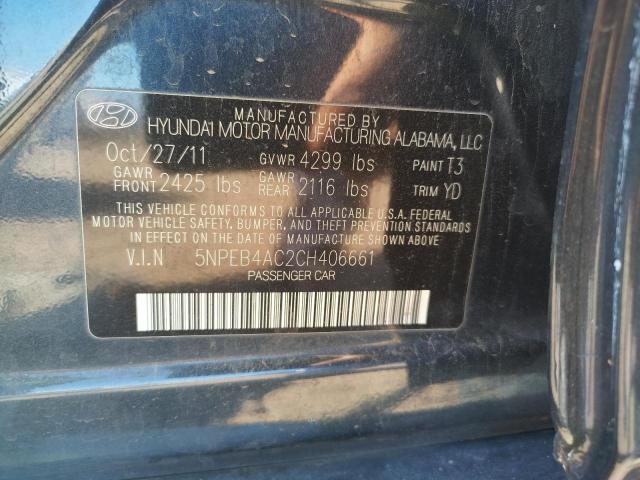 Photo 10 from auction – 2012 HYUNDAI SONATA GLS with VIN 5NPEB4AC2CH406661