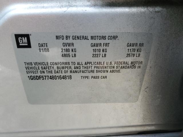Photo 10 from auction – 2008 CADILLAC CTS with VIN 1G6DF577480164818