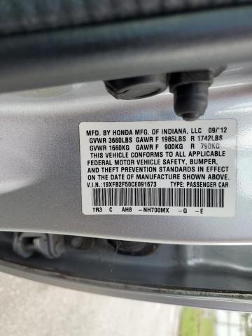 صورة رقم 10 من المزاد - 2012 HONDA CIVIC LX مع VIN 19XFB2F50CE091673