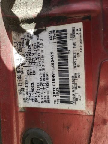 Photo 10 from auction – 1996 FORD F150 with VIN 1FTEF15N9TLA03495