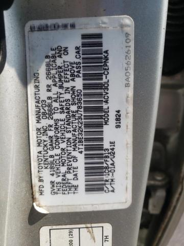 Photo 10 from auction – 2003 TOYOTA CAMRY LE with VIN 4T1BE32K23U783650
