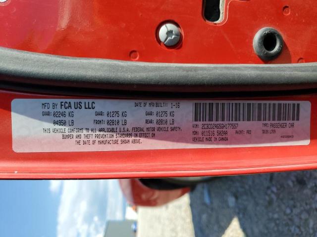 Photo 10 from auction – 2016 DODGE CHALLENGER with VIN 2C3CDZAG5GH177557