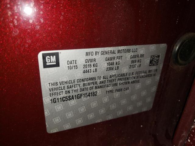 Photo 10 from auction – 2016 CHEVROLET MALIBU LIM with VIN 1G11C5SA1GF154182
