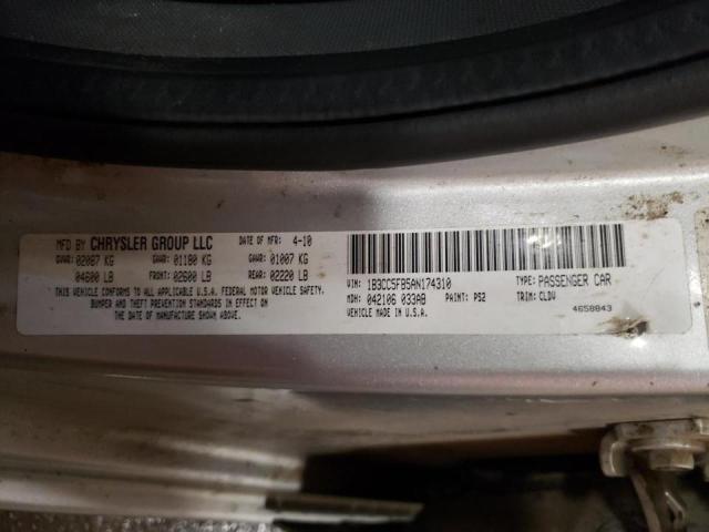 Photo 10 from auction – 2010 DODGE AVENGER R/ with VIN 1B3CC5FB5AN174310