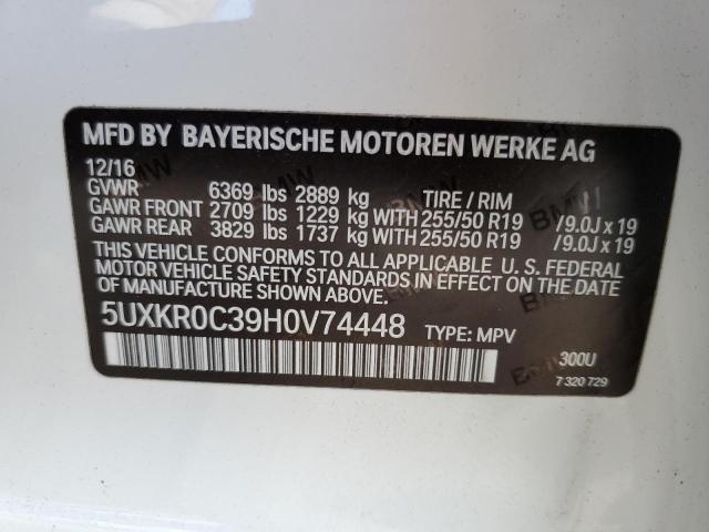 Photo 10 from auction – 2017 BMW X5 XDRIVE3 with VIN 5UXKR0C39H0V74448
