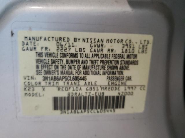 Photo 10 from auction – 2012 NISSAN SENTRA 2.0 with VIN 3N1AB6AP5CL605445