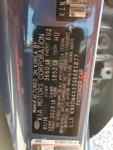Photo 10 from auction – 2016 KIA RIO LX with VIN KNADM4A33G6681877