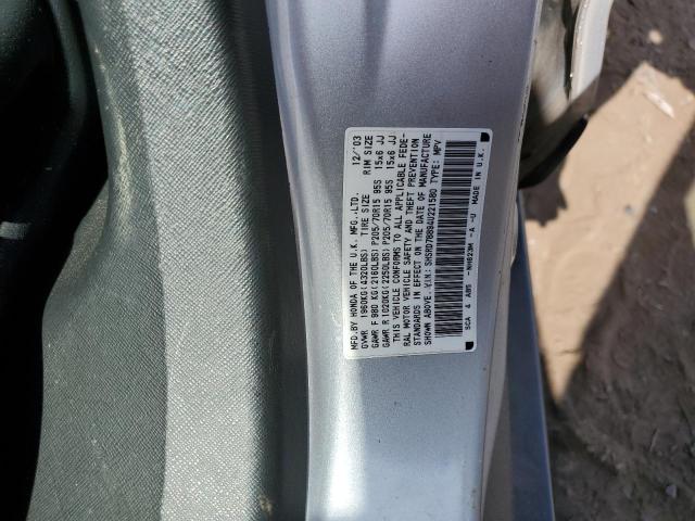 Photo 10 from auction – 2004 HONDA CR-V with VIN SHSRD78894U221580