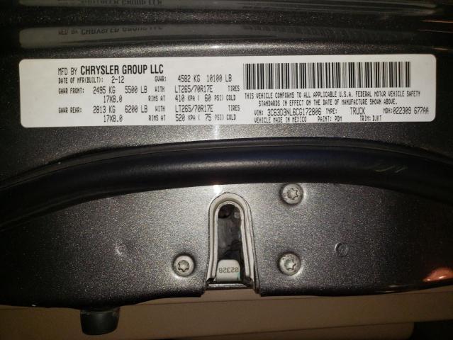 Photo 10 from auction – 2012 DODGE RAM 3500 L with VIN 3C63D3NL6CG172806