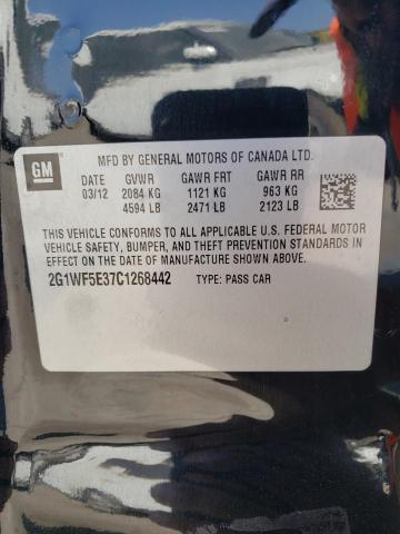 Photo 10 from auction – 2012 CHEVROLET IMPALA LS with VIN 2G1WF5E37C1268442