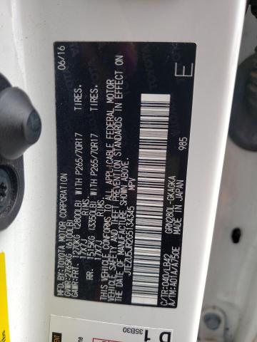 Zdjęcie 10 z aukcji – 2016 TOYOTA 4RUNNER SR z VIN JTEZU5JR2G5134345