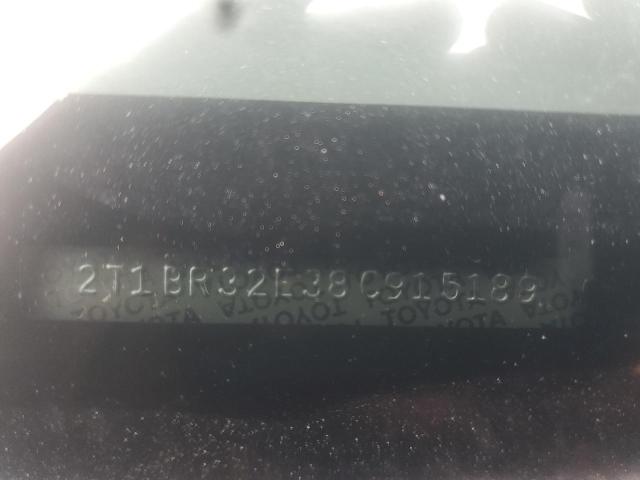 Photo 10 from auction – 2008 TOYOTA COROLLA CE with VIN 2T1BR32E38C915189