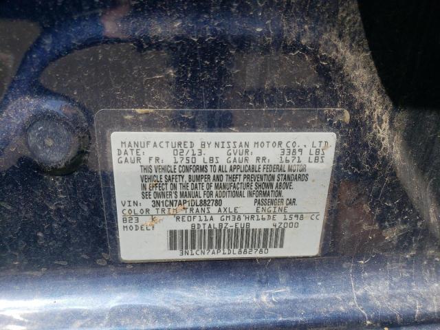 Photo 10 from auction – 2013 NISSAN VERSA S with VIN 3N1CN7AP1DL882780