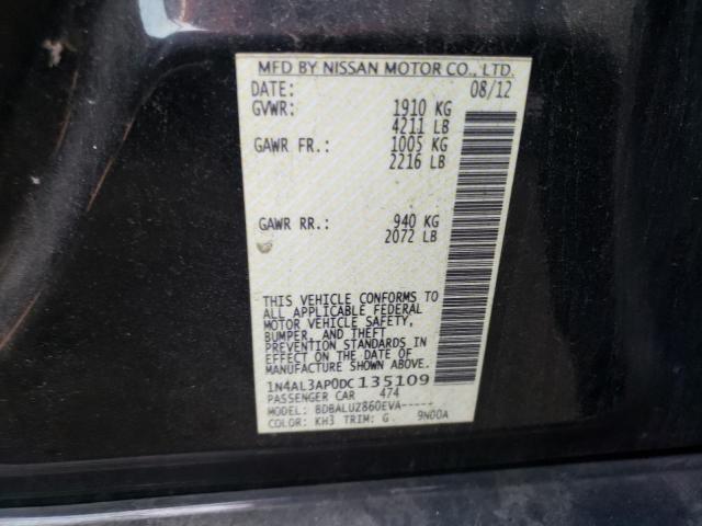 Photo 10 from auction – 2013 NISSAN ALTIMA 2.5 with VIN 1N4AL3AP0DC135109