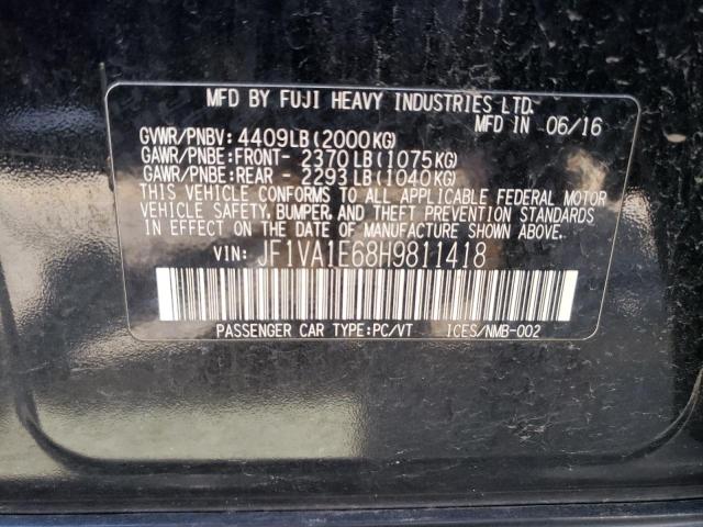 Photo 10 from auction – 2017 SUBARU WRX PREMIU with VIN JF1VA1E68H9811418