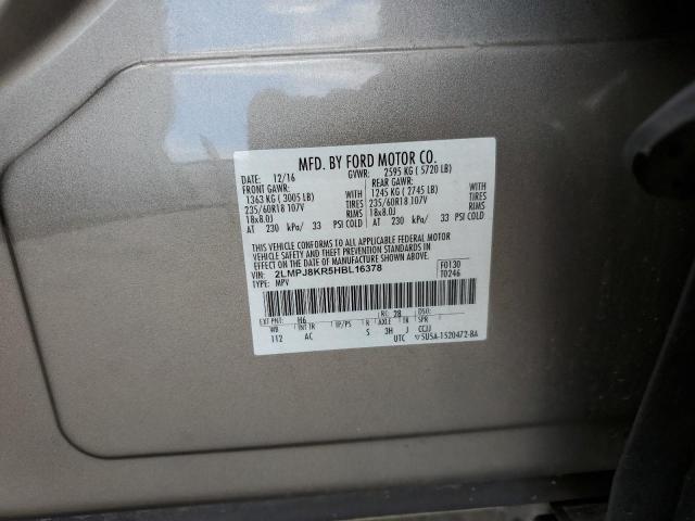 Zdjęcie 10 z aukcji – 2017 LINCOLN MKX SELECT z VIN 2LMPJ8KR5HBL16378