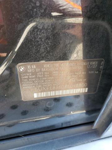 Photo 10 from auction – 2008 BMW X5 4.8I with VIN 5UXFE83508L098800
