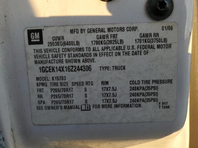 Photo 10 from auction – 2006 CHEVROLET silverado with VIN 1GCEK14X16Z244306