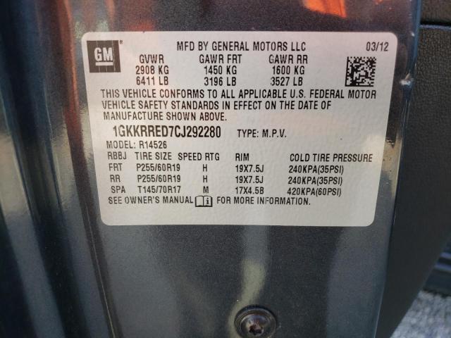 Photo 10 from auction – 2012 GMC ACADIA SLT with VIN 1GKKRRED7CJ292280