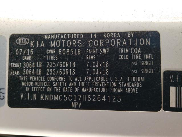 Photo 10 from auction – 2017 KIA SEDONA EX with VIN KNDMC5C17H6264125