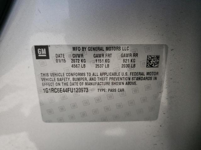 Photo 10 from auction – 2015 CHEVROLET VOLT with VIN 1G1RC6E44FU120973
